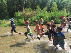 kids in river